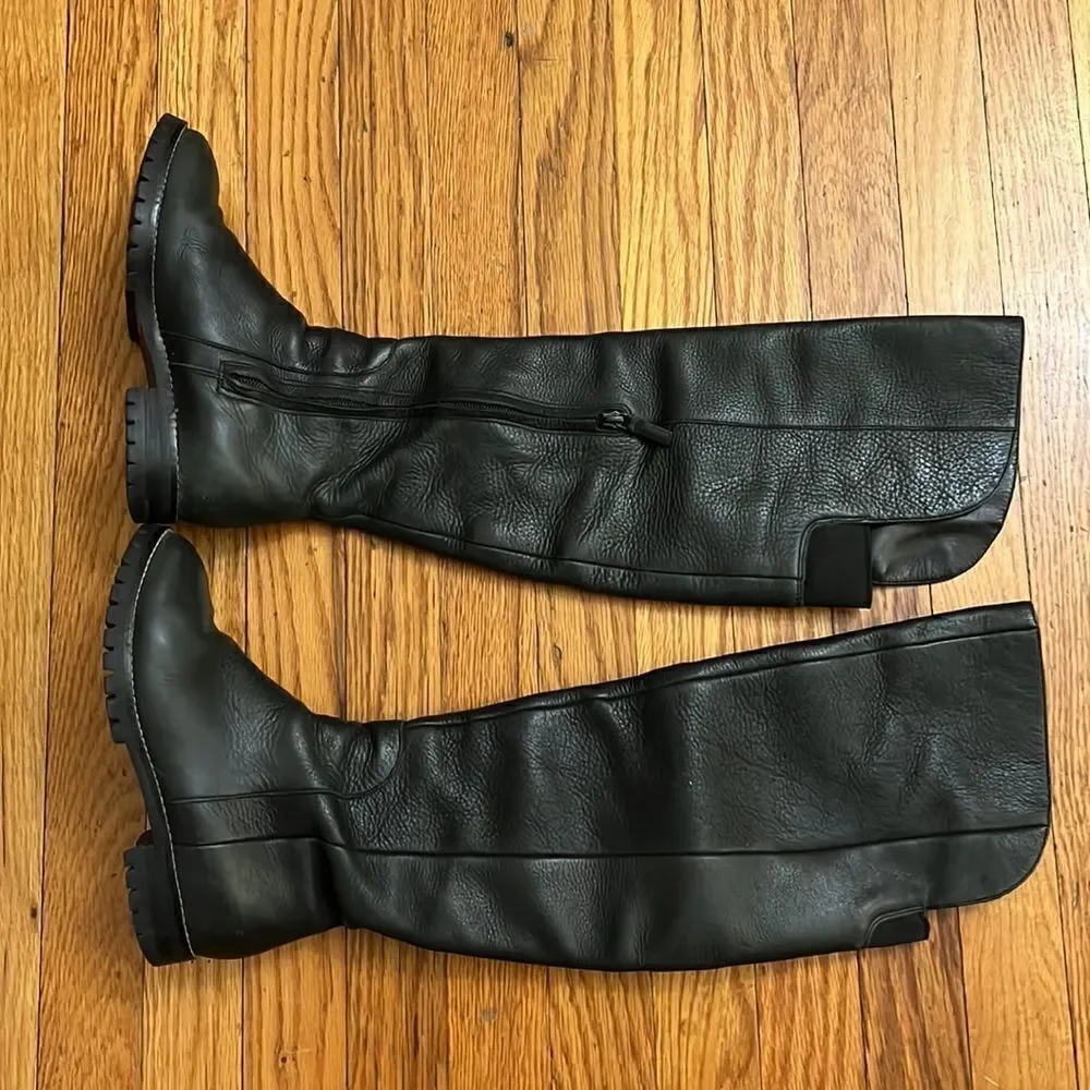 Cole Haan fleece lined leather knee high boots size 5.5‎
